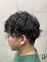 フイ 代々木(Hui)&nbsp;メンズ/アップバング/ツーブロックマッシュ/束間ショート/波巻き