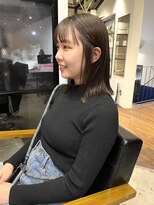 トレス(TRESS)&nbsp;プツっとロブ！透明感オリーブグレージュカラー☆