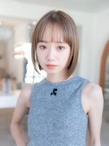 ハバナ 渋谷(HAVANA) 20代30代大人かわいい斜めバングデザインカラーシルキーベージュ