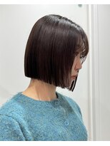 ラフ 立川(Laff)&nbsp;前下がりボブ 切りっぱなしボブ ショートボブ アッシュブラック