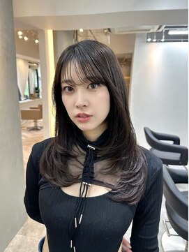 ヴィオットバイサロン(Viot by Salon) 前髪あり韓国カール髪質改善姫カットセミディシアーカラー