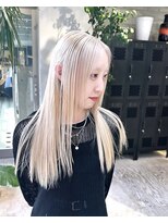 ヲタク(wotaku.)&nbsp;ホワイトカラーブロンドハイトーンケアブリーチダブルカラー艶髪