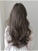 ゆるふわニュアンスカール×オリーブベージュ