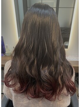 ジーズ(G's) 裾カラー／レッド／ボルドー