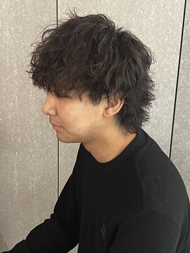 ニアウ 太田店(Niau) メンズツイストスパイラルパーマナチュラルマッシュウルフ