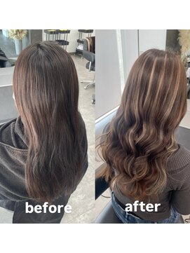 ガルボヘアー 桟橋店(garbo hair) ハイライトプルシールエクステ高知美容院