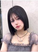 縮毛矯正/くびれヘア/ハイライトカラー/アプリコットオレンジ