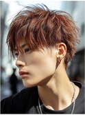 メンズカットスパイラルパーマ波巻きセンターパート18