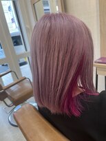 モアヘアーセカンド(MORE-HAIR Second)&nbsp;薄ピンクラベンダー×ビビッドピンクインナーカラー