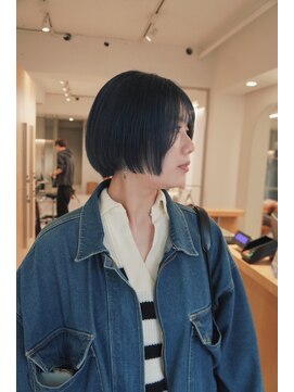 ロマリア 渋谷 渋谷宮益坂(Lomalia) Lomalia渋谷ダブルカラーケアブリーチ暗めカラーボブ