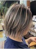 レイヤーボブ×バレイヤージュ