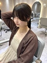 ジーナ 天神(Zina)&nbsp;韓国ヘア/顔周りカット/顔周りレイヤー/結んで可愛い顔周り