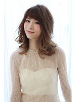 フェリシータ 総持寺店(felicita)&nbsp;愛されミディアム無造作ウェーブ★抜け感小顔イルミナカラー！