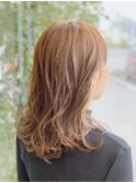 ハイトーン×アッシュベージュ×イルミナカラー×ロング