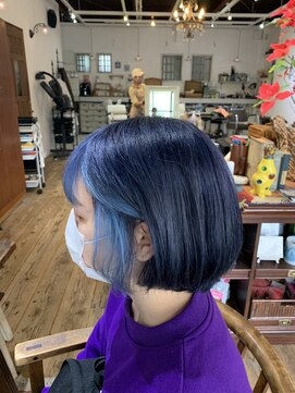 ヘアーカラーサロン ノーチェ(Hair Color Salon noce) ネイビーブルー