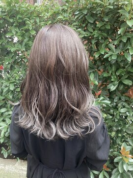 ネオヘアー 曳舟店(NEO Hair) ダークグレージュ×裾ホワイト/曳舟ダブrカラーインナーカラー