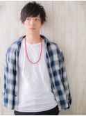 ≪mod's men≫黒髪でキマルこなれ感！くせ毛ショートマッシュM