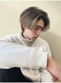 外国人風前下がりクールセンターパート　根元パーマ　プリカール
