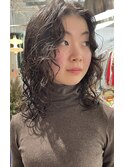 【心斎橋hen】ミディアムパーマ ウルフカット