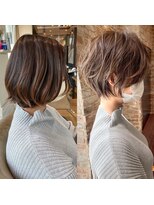 バンプ ギンザ(BUMP GINZA)&nbsp;くびれショート/マロンブラウン/大人ショートボブ／山口☆