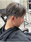 メッシュハイライトナチュラルセンターパート毛流れ