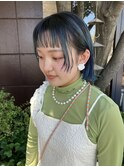 【切りっぱなしボブ】【フェイスラインレイヤー】【オン眉】