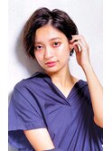 ミルクティーアッシュ#斜めバング#ことりベージュ#メンズライク