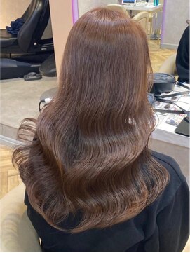 ロンド アンブル 四条烏丸(Lond ambre) 中川智帆 レイヤーロング/顔周り/韓国/グレーベージュ