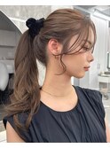 顔まわりカット　ヘアアレンジ