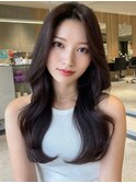 似合わせ小顔レイヤーロング_原宿/髪質改善