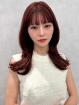 エジョン 幡ヶ谷店(Aejon)&nbsp;レイヤーロング/ヘルシースタイル/韓国ヘア/ベビーピンク/新宿