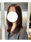 韓国レイヤー◎顔周りカット×ブリーチなしラベンダーグレージュ