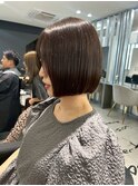 ハイライトカラーミルクティーベージュレイヤーカット