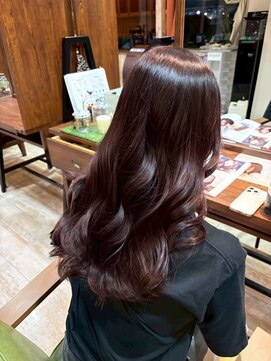 ピンキーウエスト 福島*ブリーチなしダブルカラー白髪ぼかし*小顔カット縮毛矯正