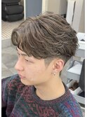 フェザーパーマ×アッシュブラウン
