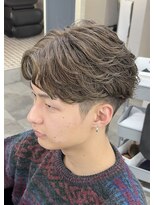 アミーゴ(AMIGO) フェザーパーマ×アッシュブラウン