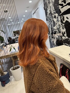 アオ(Ao) Aoヘアスタイル オレンジカラー
