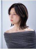 前髪あり大人外はねくびれボブ 30代40代50代【AIN.表参道】川原