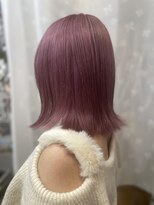ヲタクに美容室は難しい。&nbsp;ブリーチ2回～/ピンクベージュボブ
