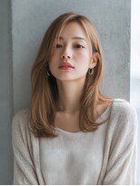 ロッソ 大橋店(Rosso) 明るめブラウンの毛流れミディ【大橋】