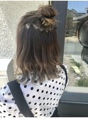 ハーフお団子アレンジ*