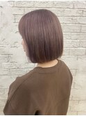 ラベージュラベンダーベージュカラーボブブリーチカラー4071