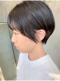 マッシュショート、前下がりショート、丸みショート、ネイビー