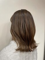 エイト 恵比寿店(EIGHT ebisu)&nbsp;ブラウンベージュオレンジハイライト柔らかミディアムボブ