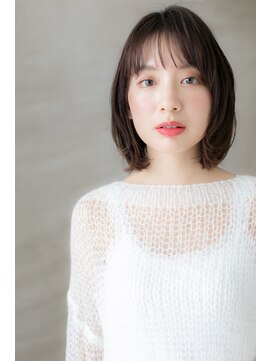 カバーヘア イヴ 戸頭店(COVER HAIR EVE) 大人かわいい暗髪シースルーバング大人ボブ306Z戸頭20代30代40代