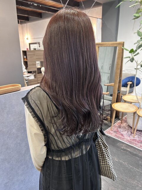 カシスラベンダーピンク艶髪韓国風ニュアンスカラー髪質改善都島