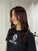 ゼスト 八王子店(ZEST)&nbsp;カシスレッド/ブリーチなしダブルカラー【藤野はるひ】