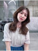 うすめ前髪でこなれトレンドヘア♪韓国くびれミディアム~ロング