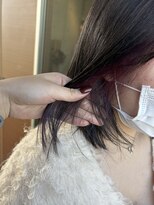 アチーブ ヘア デザイン(achieve hair design)&nbsp;フェイスフレーミングミディピンクカラーハイトーンブリーチ