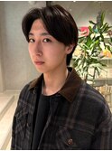 メンズショート センターパート 爽やか ストレート 韓国風